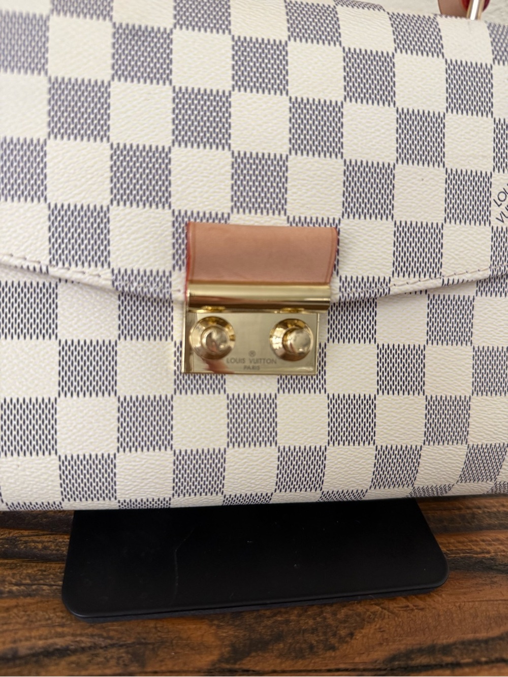 Chic L Damier Inspired Fashion Crossbody | Top Handle | Pink Interior | 1:1 - Picture 11 of 11